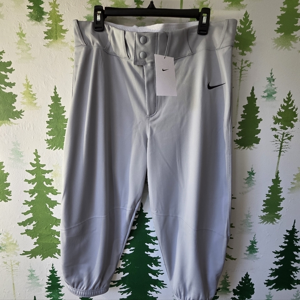 Nike Gray Athletic Vapor Select High Baseball Pants